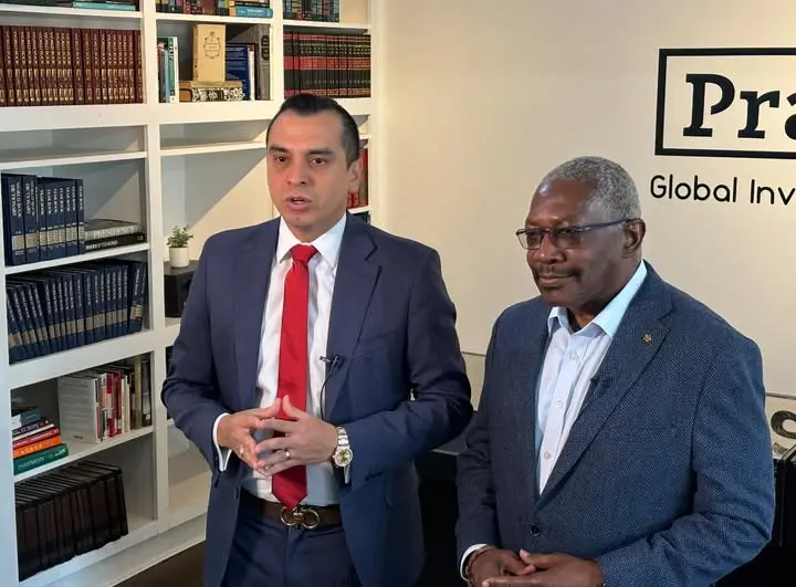 Gabriel Prado, CEO of PraCon Global Investment Group, alongside Jackson Mayor John Horhn at PraCon's Ridgeland offices | Photo: PraCon Global Investment Group